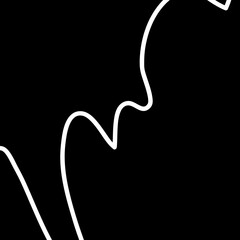 抽象的な白ラインのアートデザイン