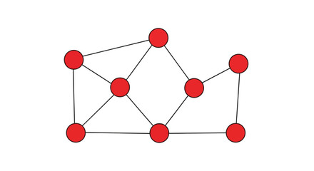 Obraz premium Graphical Representation of Network Connections, Abstract Illustration, Digital Art, Technology Environment, Conceptual Design