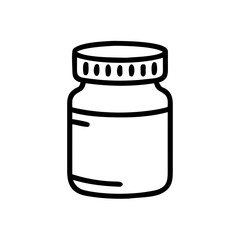 Medicine Bottle Icon Outline Pill Container Health Symbol
