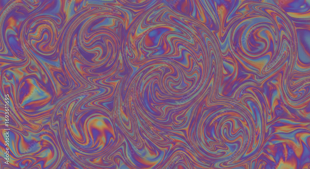 Poster Psychedelic Swirls: A mesmerizing abstract composition featuring swirling patterns of vivid colors, evokes a sense of movement and visual intrigue, perfect for creative projects. 