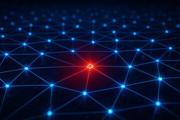 Fototapeta premium Virus in Network - Symbol of Infected System