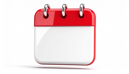 3d calendar icon on a paper desktop calendar icon resembling a business briefcase