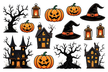 Spooky Halloween Elements Collection