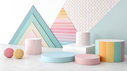 Colorful Geometric Shapes and Patterns in Modern Interior Design