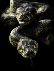 Fototapeta premium Serpentine Beauty: A Collection of Normal and Artistic Snake Imagery 
