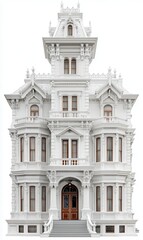 Fototapeta premium Elegant Victorian Mansion with Intricate Details and Grand Architecture