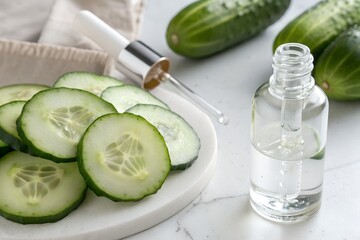 Cucumber Face Serum - Soothing Skincare Routine with Natural Ingredients