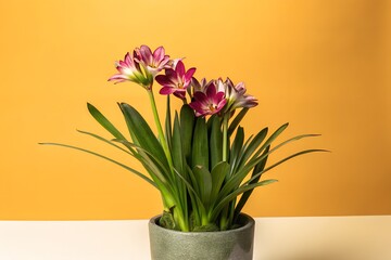 Vibrant Pink Flowers in Pot - Stunning Plant Photography