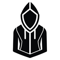 hoodie with metallic finish vector icon