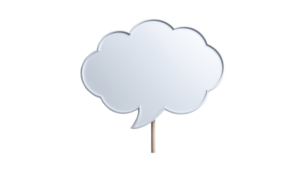 Empty thought bubble for quotes communication and inspiration