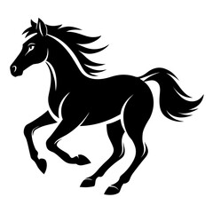 Obraz premium horse silhouette isolated on white