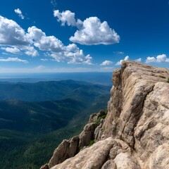 Fototapeta premium Serene Man Contemplating Nature's Majesty