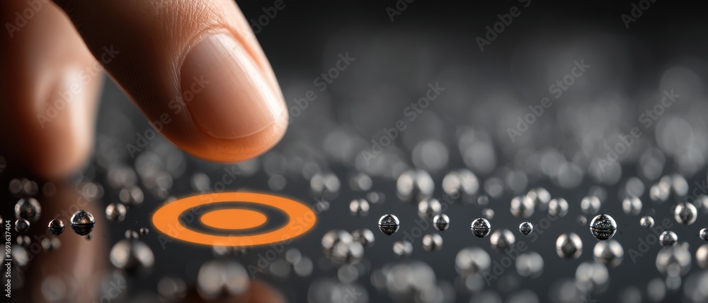 Poster professional close-up of finger hovering over unsubscribe button on phone screen modern digital priv
