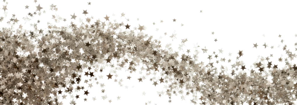 Abstract image of a textured, light-gray, granular substance, unevenly distributed, with scattered, small, colorful specks