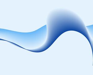 Smooth blue abstract wave gradient background