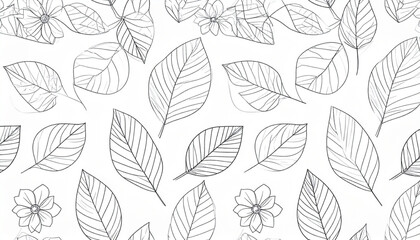 Geometric Leaf and Flower Pattern