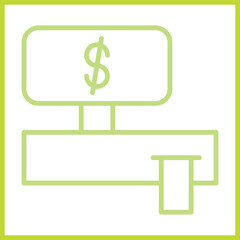 Dollar Cash Register icon design