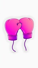 Fototapeta premium Human hand in a black protective rubber glove holding an open white bag, isolated on a white background