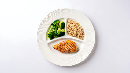 Healthy Meal Plate: Grilled Chicken, Broccoli, and Brown Rice