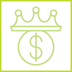 Dollar Crown icon design