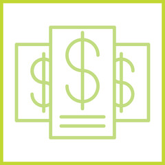 Dollar Subscription icon design