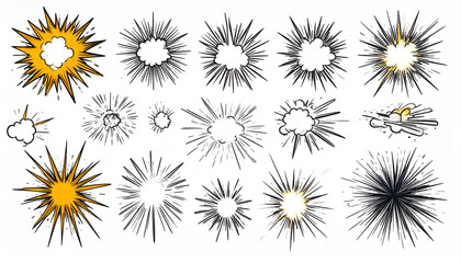 Comic Boom Burst Graphics Set