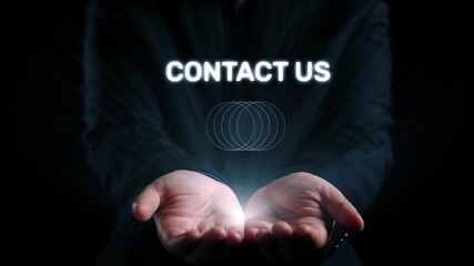 UI concept for contact us section showing icons for email, web, phone, and message. Contact and support icons help streamline business communication and improve customer contact experience. Elide