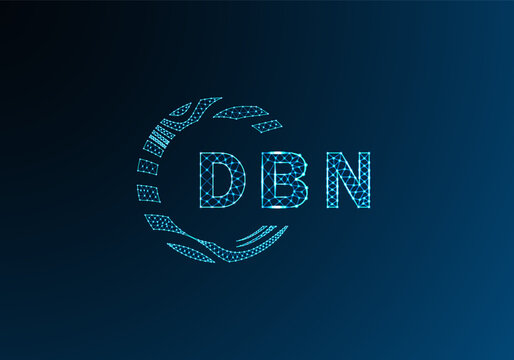 DBN low poly letter logo vector design. DBN lower poly logo design. DBN unique low poly logo design.