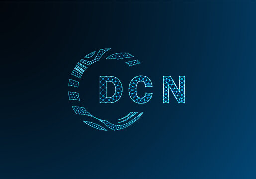 DCN low poly letter logo vector design. DCN lower poly logo design. DCN unique low poly logo design.