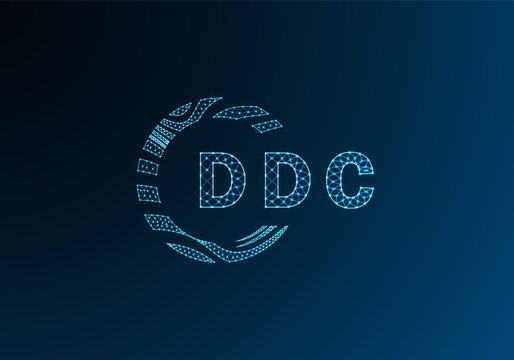 DDC low poly letter logo vector design. DDC lower poly logo design. DDC unique low poly logo design.