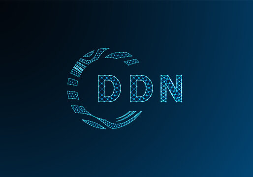 DDN low poly letter logo vector design. DDN lower poly logo design. DDN unique low poly logo design.