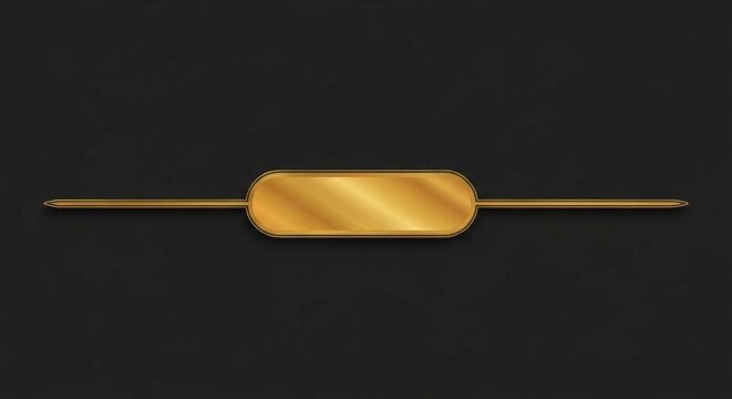 Gold Horizontal Line Graphic Element | Golden Rule Border for Luxury Design, Web Decoration and Premium Dividers
