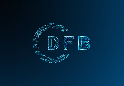 DFB low poly letter logo vector design. DFB lower poly logo design. DFB unique low poly logo design.