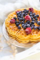 Delicious Homemade Waffles – Crispy, Fluffy, Gluten-Free, Healthy & Sugar-Free Options for the Perfect Breakfast, Brunch or Quick Easy Recipe with Sweet or Savory Toppings