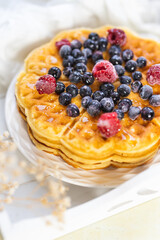 Delicious Homemade Waffles – Crispy, Fluffy, Gluten-Free, Healthy & Sugar-Free Options for the Perfect Breakfast, Brunch or Quick Easy Recipe with Sweet or Savory Toppings