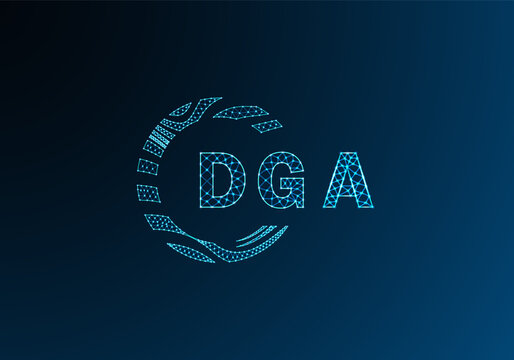 DGA low poly letter logo vector design. DGA lower poly logo design. DGA unique low poly logo design.