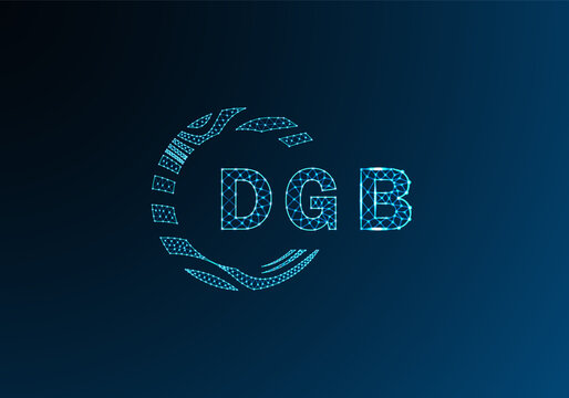 DGB low poly letter logo vector design. DGB lower poly logo design. DGB unique low poly logo design.