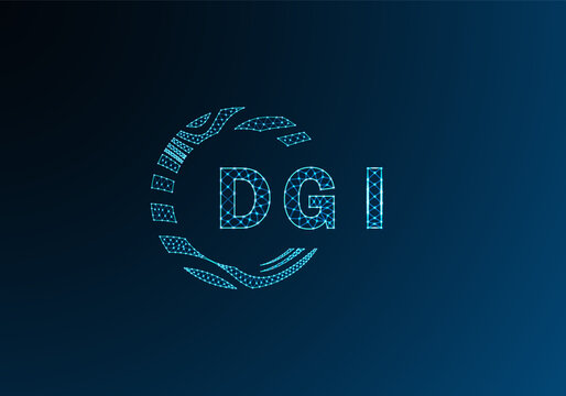 DGI low poly letter logo vector design. DGI lower poly logo design. DGI unique low poly logo design.