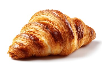 Golden flaky croissant, a perfect delicious pastry for your morning breakfast or bakery advertisement