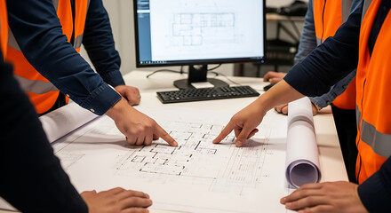 technology, business, concept, blueprint, computer, design, plan, construction, house, screen, home, drawing, digital, architecture, engineering, building, internet, communication, 3d, engineer, archi