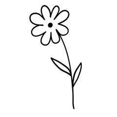 Illustration: abstract outline of a flower