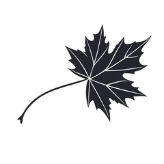 Illustration of a maple leaf silhouette.