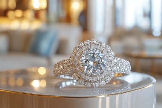 Senior gray-haired man seated on a sofa at home, using a tablet to read the news or watch a video, Generative AI