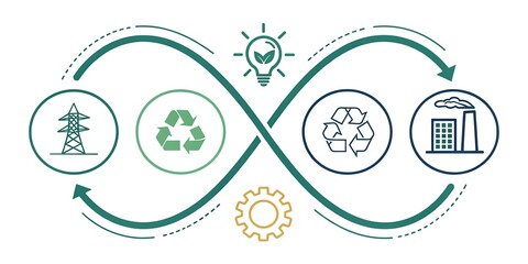 Sustainable Energy Cycle Renewable Resources Manufacturing and Power Generation for a Greener Future.