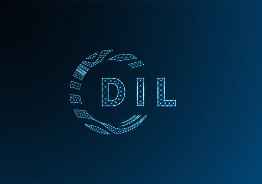 DIL low poly letter logo vector design. DIL lower poly logo design. DIL unique low poly logo design.