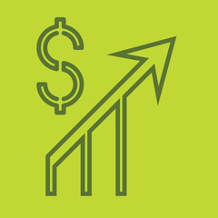 Dollar Growth icon design