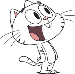 Cartoon Vector Smiling Cat