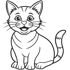 Cartoon Vector Smiling Cat
