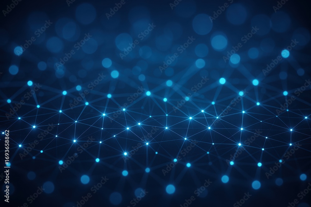 Poster digital connectivity and networks: a stunning visual representation of interconnected digital nodes 