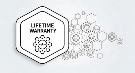 Unlock lasting peace of mind with a premium lifetime warranty icon emphasizing trust and quality